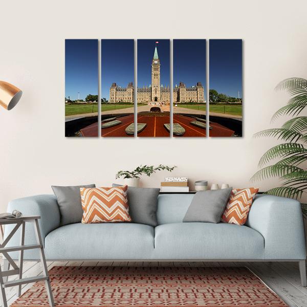 Parliament Hill Canvas Wall Art-5 Horizontal-Gallery Wrap-22" x 12"-Tiaracle