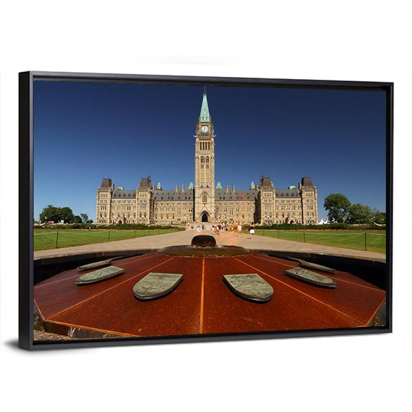 Parliament Hill Canvas Wall Art-3 Horizontal-Gallery Wrap-25" x 16"-Tiaracle