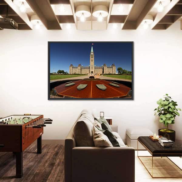 Parliament Hill Canvas Wall Art-3 Horizontal-Gallery Wrap-25" x 16"-Tiaracle
