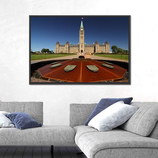 Parliament Hill Canvas Wall Art-3 Horizontal-Gallery Wrap-25" x 16"-Tiaracle