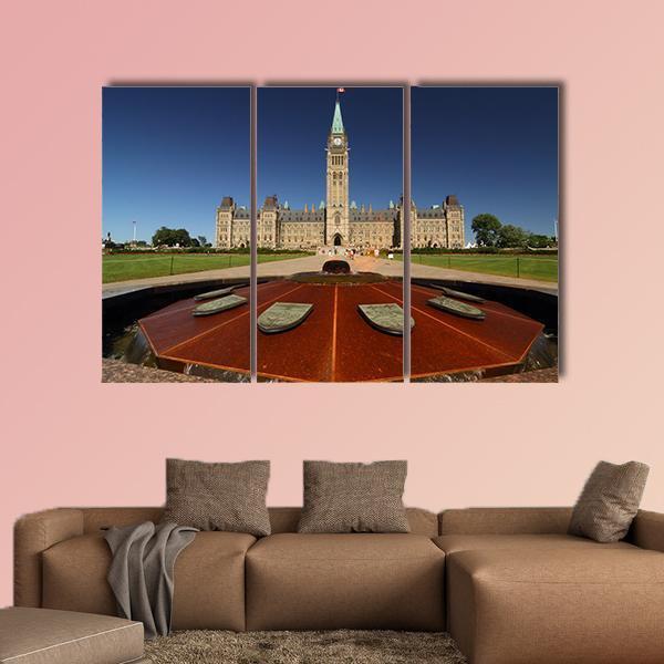 Parliament Hill Canvas Wall Art-3 Horizontal-Gallery Wrap-37" x 24"-Tiaracle
