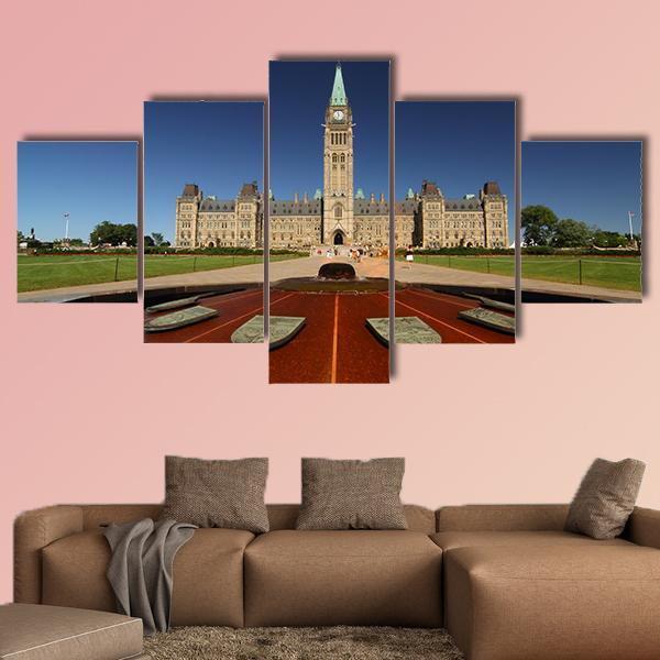 Parliament Hill Canvas Wall Art-5 Star-Gallery Wrap-62" x 32"-Tiaracle