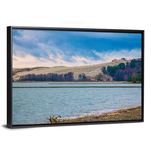 Parnidis Dune In Winter Lithuania Canvas Wall Art-3 Horizontal-Gallery Wrap-25" x 16"-Tiaracle