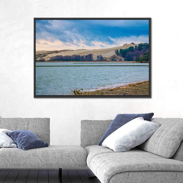 Parnidis Dune In Winter Lithuania Canvas Wall Art-3 Horizontal-Gallery Wrap-25" x 16"-Tiaracle