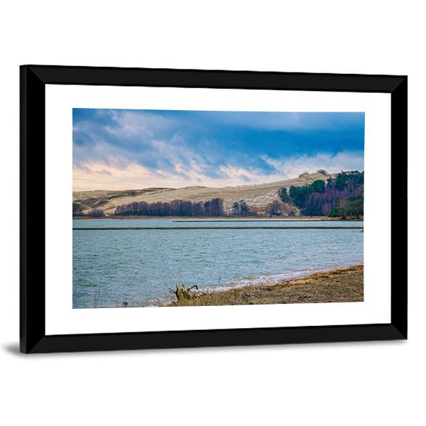 Parnidis Dune In Winter Lithuania Canvas Wall Art-3 Horizontal-Gallery Wrap-25" x 16"-Tiaracle