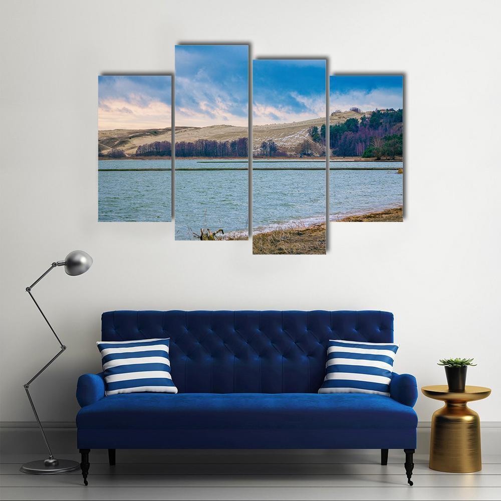 Parnidis Dune In Winter Lithuania Canvas Wall Art-5 Pop-Gallery Wrap-47" x 32"-Tiaracle