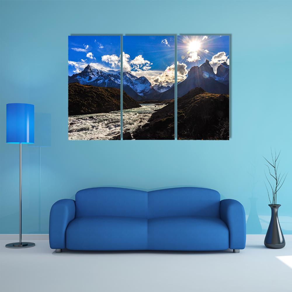 Parque Nacional Torres Del Paine Canvas Wall Art-5 Star-Gallery Wrap-62" x 32"-Tiaracle