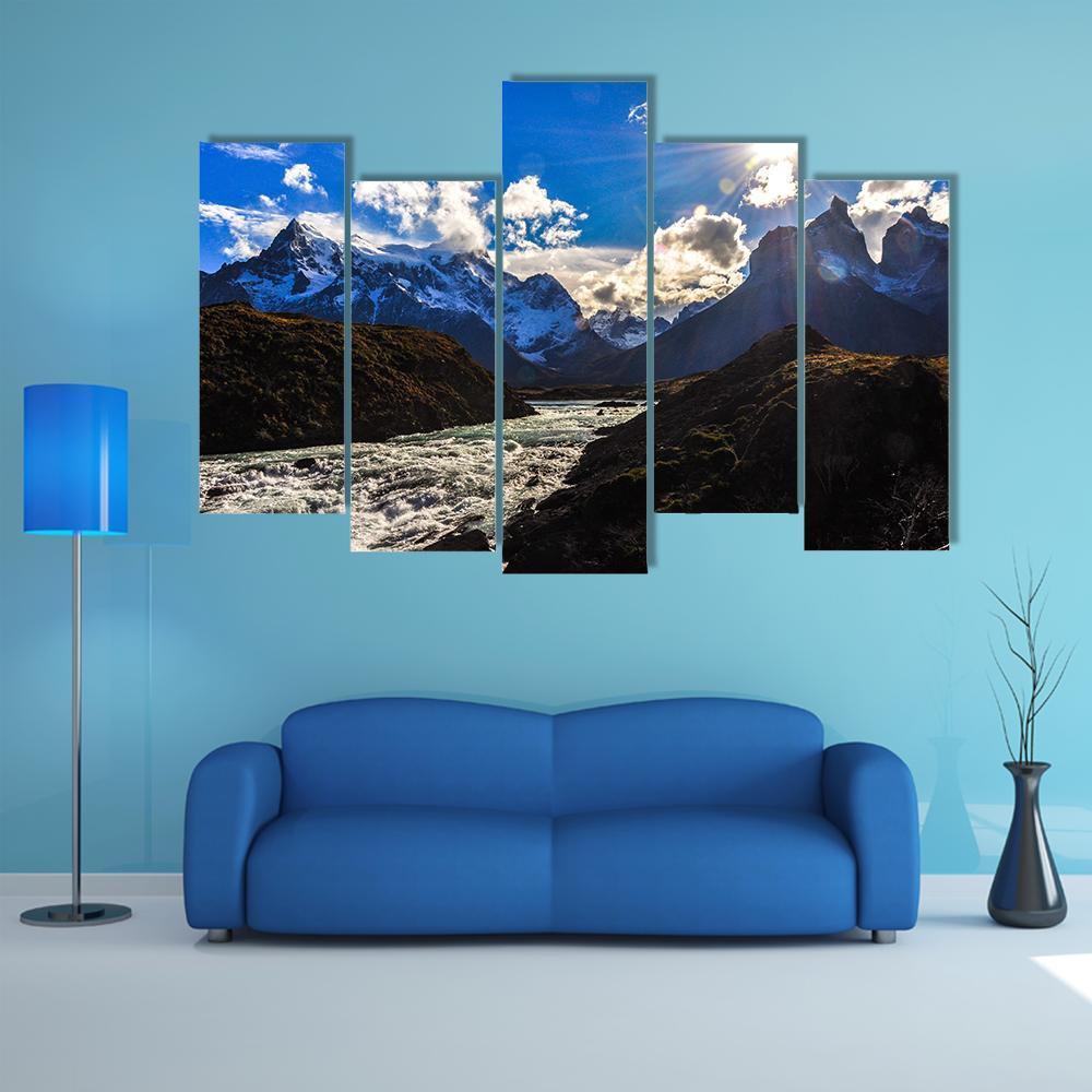 Parque Nacional Torres Del Paine Canvas Wall Art-5 Pop-Gallery Wrap-47" x 32"-Tiaracle