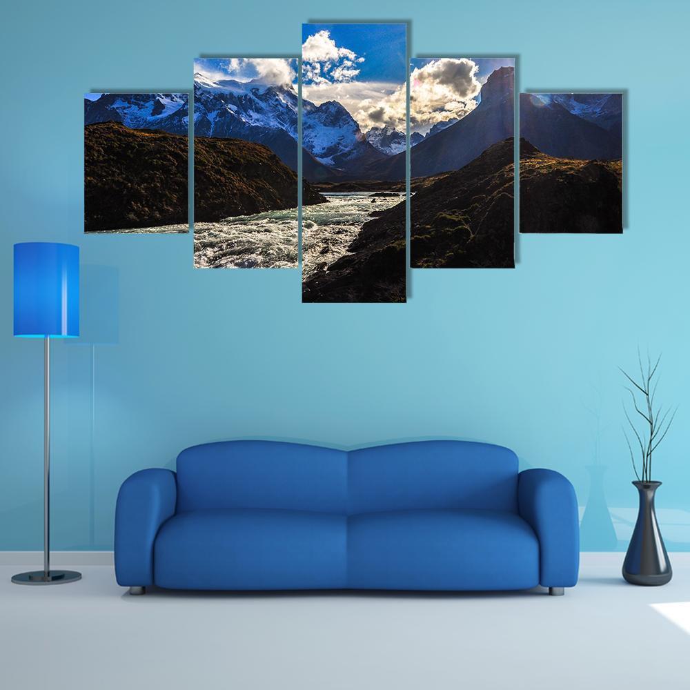 Parque Nacional Torres Del Paine Canvas Wall Art-5 Star-Gallery Wrap-62" x 32"-Tiaracle
