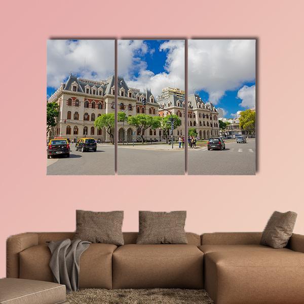 Paseo Colon Aveneu In Buenos Aires Canvas Wall Art-3 Horizontal-Gallery Wrap-25" x 16"-Tiaracle