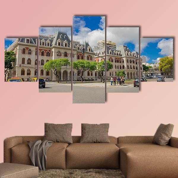 Paseo Colon Aveneu In Buenos Aires Canvas Wall Art-5 Star-Gallery Wrap-62" x 32"-Tiaracle
