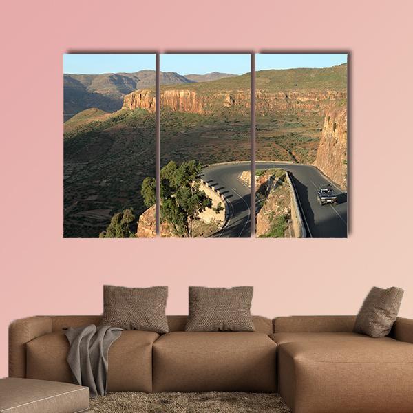 Pass Roads From The Rift Valley Of Ethiopia Canvas Wall Art-4 Pop-Gallery Wrap-50" x 32"-Tiaracle