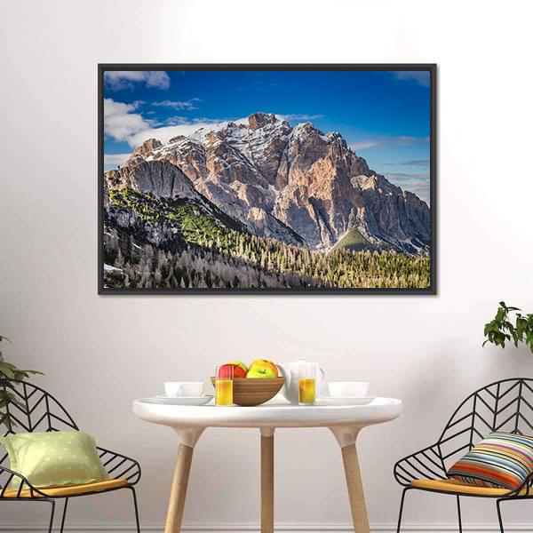 Passo Falzarego Canvas Wall Art-1 Piece-Floating Frame-24" x 16"-Tiaracle