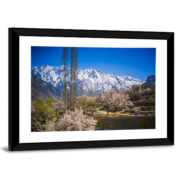 Passu Region Karakorum Mountains In Pakistan Canvas Wall Art-3 Horizontal-Gallery Wrap-25" x 16"-Tiaracle