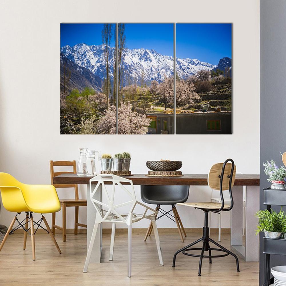 Passu Region Karakorum Mountains In Pakistan Canvas Wall Art-5 Pop-Gallery Wrap-47" x 32"-Tiaracle