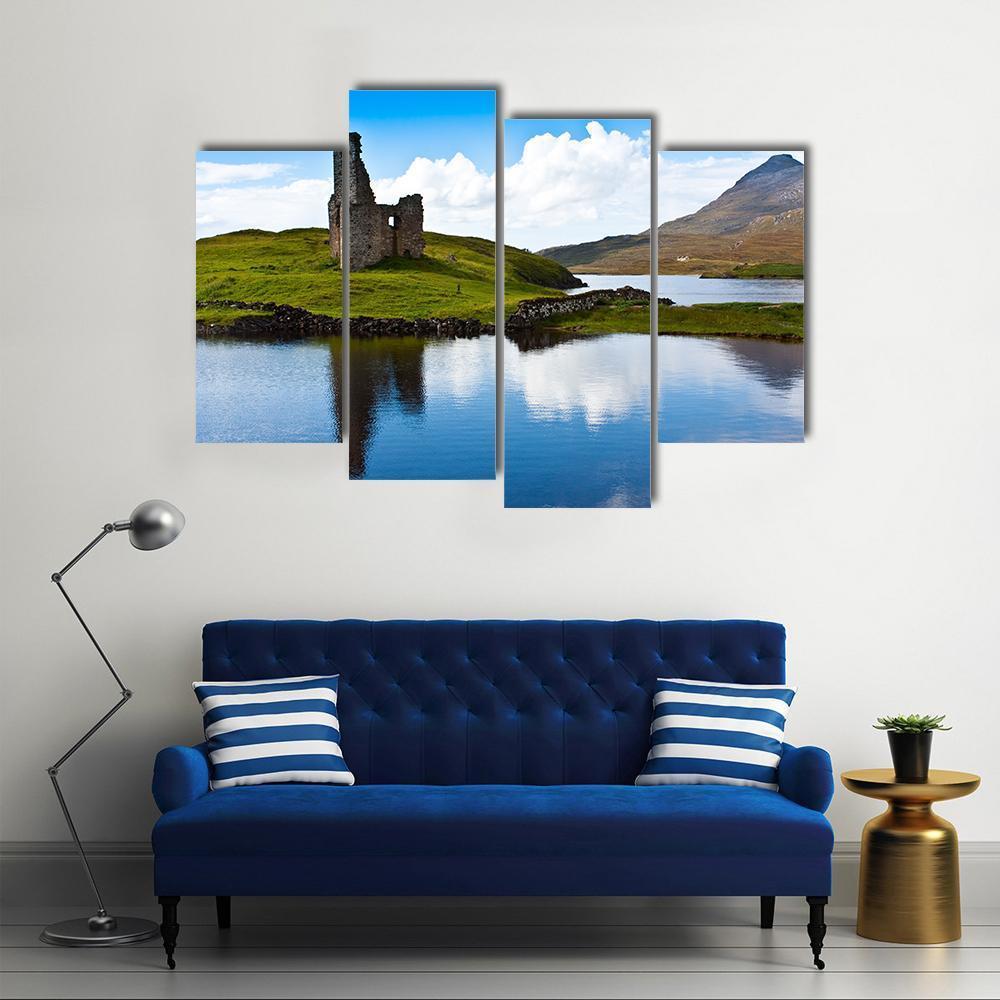 Path To A Ruiner Of Scottish Caste Canvas Wall Art-1 Piece-Gallery Wrap-48" x 32"-Tiaracle