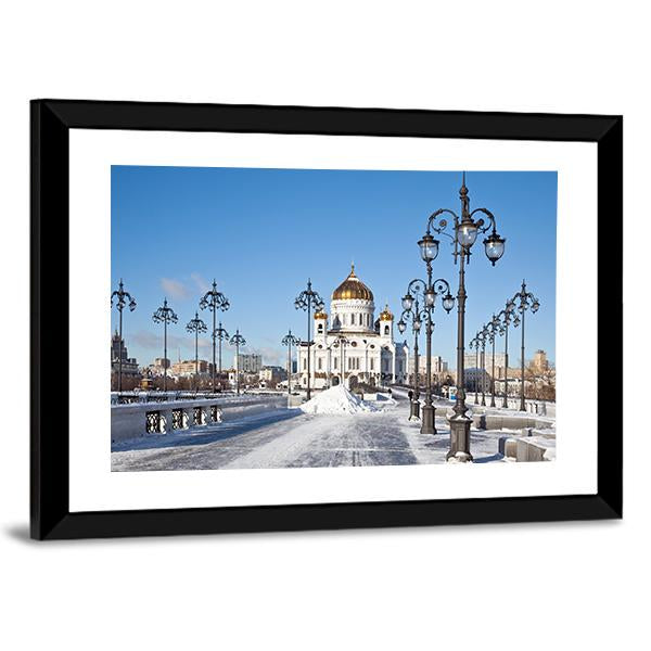 Patriarch Bridge In Winter Canvas Wall Art-3 Horizontal-Gallery Wrap-25" x 16"-Tiaracle