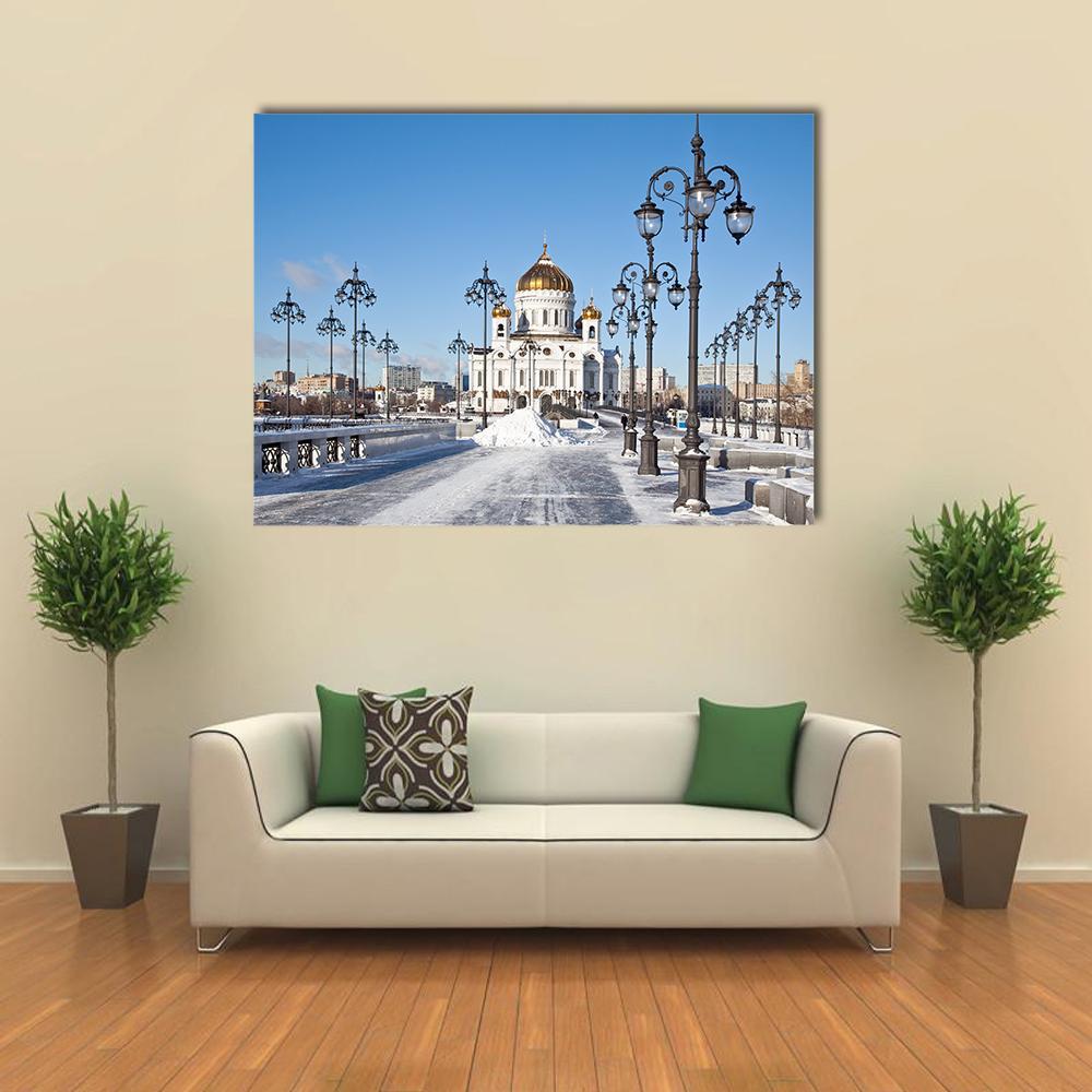 Patriarch Bridge In Winter Canvas Wall Art-1 Piece-Gallery Wrap-48" x 32"-Tiaracle