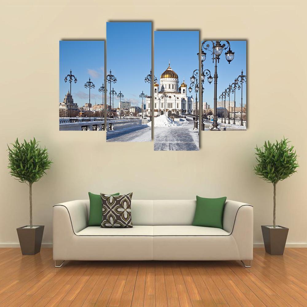 Patriarch Bridge In Winter Canvas Wall Art-4 Pop-Gallery Wrap-50" x 32"-Tiaracle