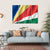 Patriotic National Flag Of Sychelles Canvas Wall Art-4 Horizontal-Gallery Wrap-34" x 24"-Tiaracle