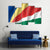 Patriotic National Flag Of Seychelles Canvas Wall Art-5 Star-Gallery Wrap-62" x 32"-Tiaracle