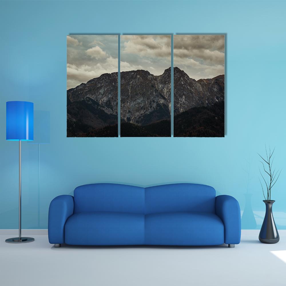 Peak Giewont In Tatra Mountains Canvas Wall Art-3 Horizontal-Gallery Wrap-37" x 24"-Tiaracle