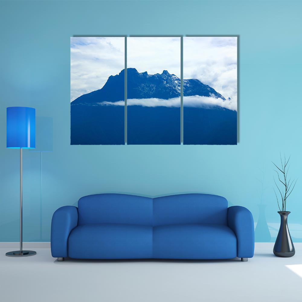 Peak Of Mount Kinabalu Canvas Wall Art-3 Horizontal-Gallery Wrap-37" x 24"-Tiaracle