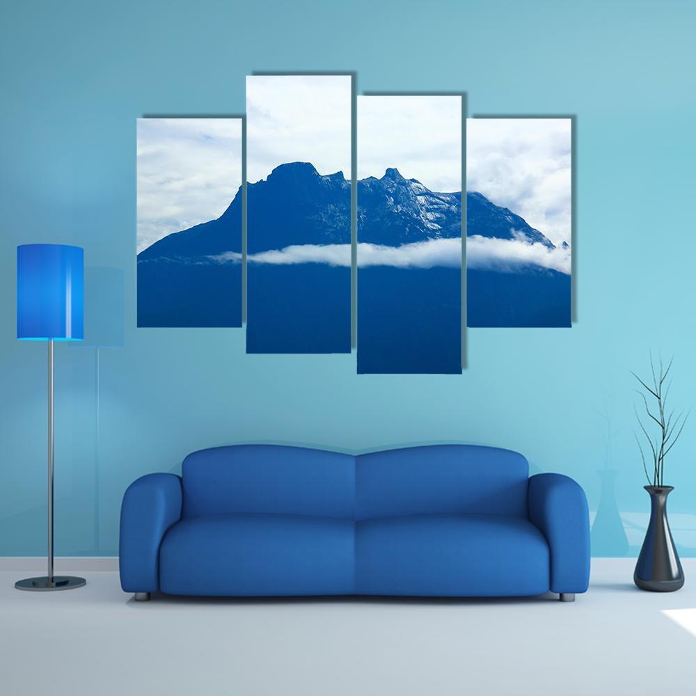 Peak Of Mount Kinabalu Canvas Wall Art-4 Pop-Gallery Wrap-50" x 32"-Tiaracle