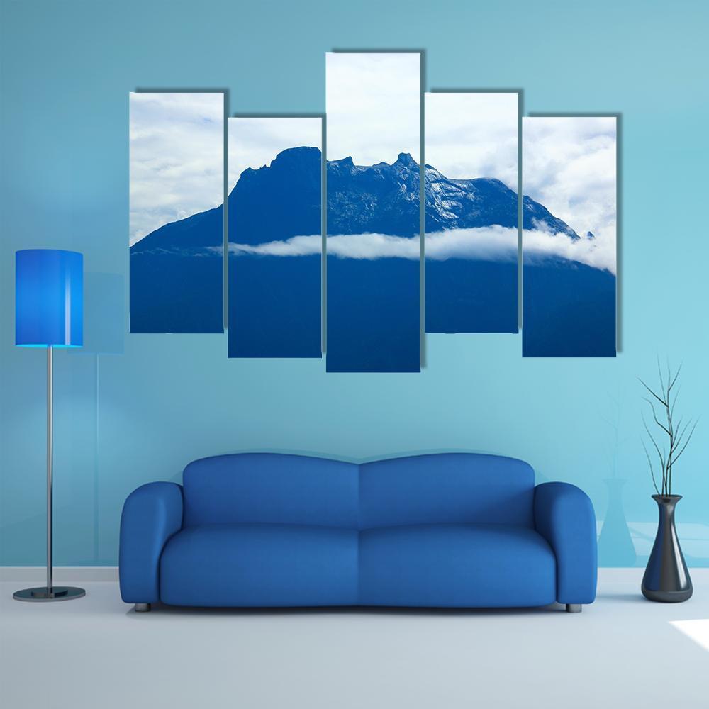 Peak Of Mount Kinabalu Canvas Wall Art-5 Pop-Gallery Wrap-47" x 32"-Tiaracle