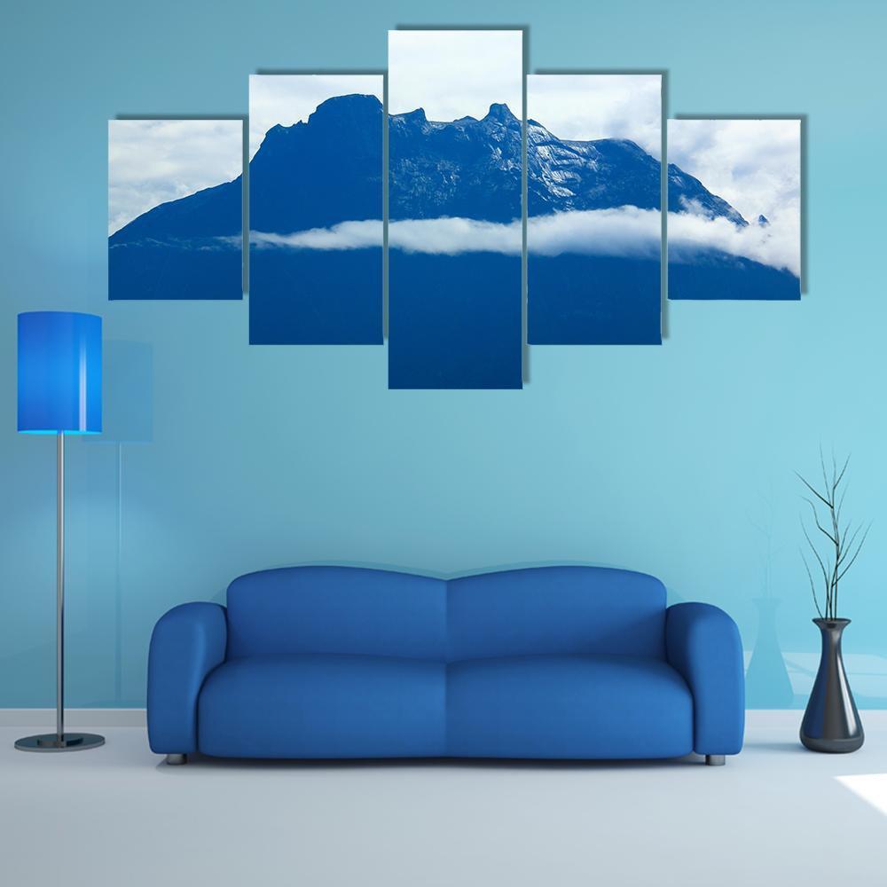 Peak Of Mount Kinabalu Canvas Wall Art-4 Pop-Gallery Wrap-50" x 32"-Tiaracle