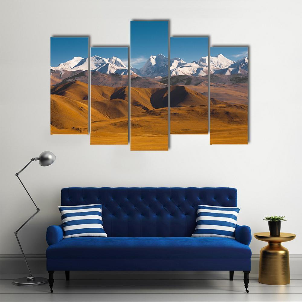Peaks Of The Himalayas Canvas Wall Art-5 Pop-Gallery Wrap-47" x 32"-Tiaracle