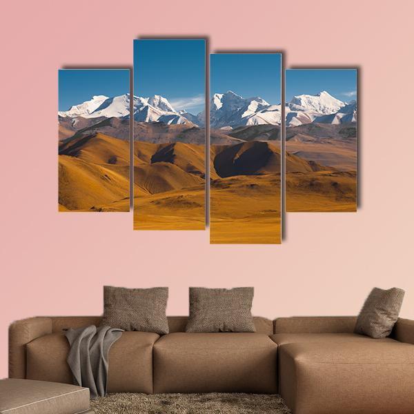 Peaks Of The Himalayas With Barren Mountains Canvas Wall Art-4 Pop-Gallery Wrap-50" x 32"-Tiaracle