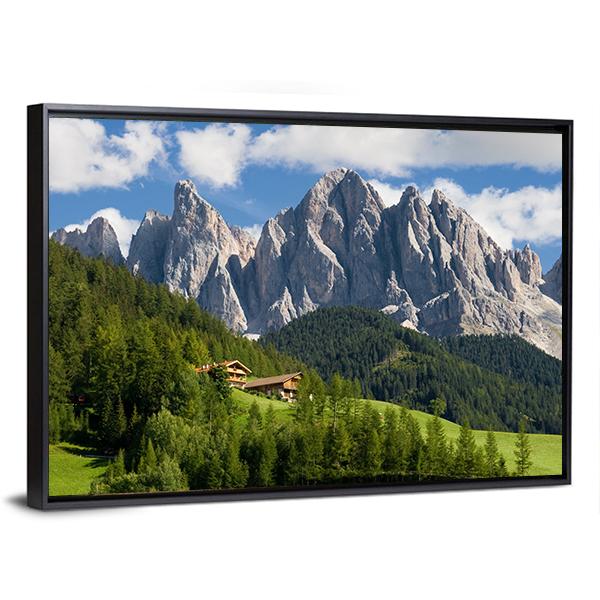 Peaks Of The Odle Group Canvas Wall Art-3 Horizontal-Gallery Wrap-25" x 16"-Tiaracle