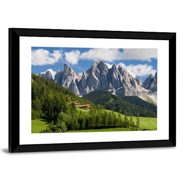 Peaks Of The Odle Group Canvas Wall Art-3 Horizontal-Gallery Wrap-25" x 16"-Tiaracle