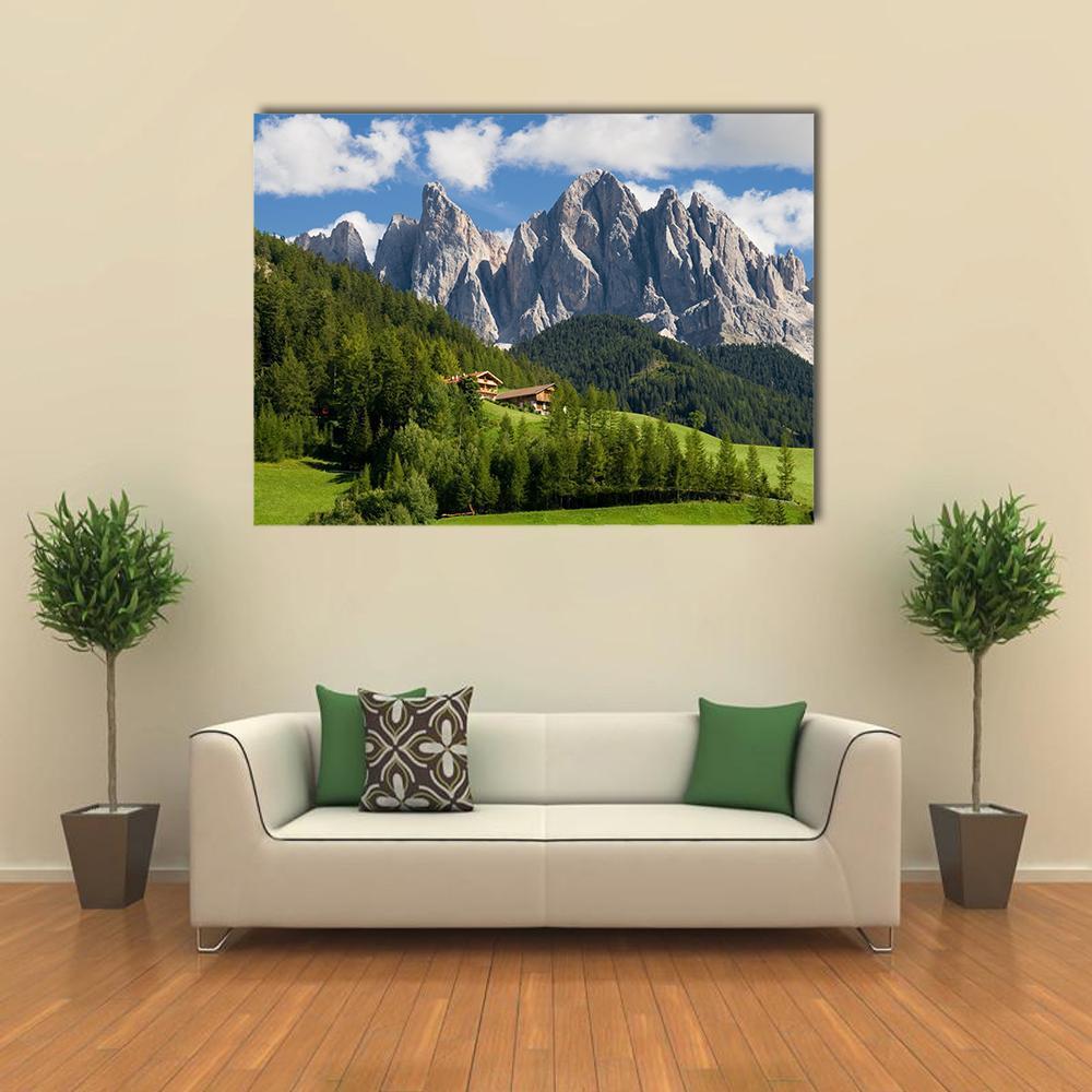 Peaks Of The Odle Group Canvas Wall Art-5 Horizontal-Gallery Wrap-22" x 12"-Tiaracle