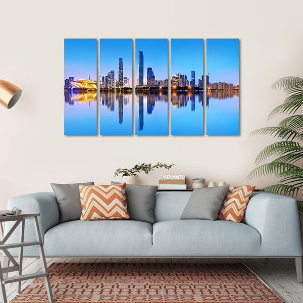 Pearl River Guangzhou Canvas Wall Art-5 Horizontal-Gallery Wrap-22" x 12"-Tiaracle