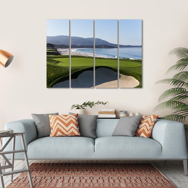 Pebble Beach Golf Course California Canvas Wall Art-4 Horizontal-Gallery Wrap-34" x 24"-Tiaracle