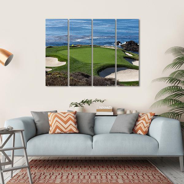Pebble Beach Golf Link California Canvas Wall Art-4 Horizontal-Gallery Wrap-34" x 24"-Tiaracle