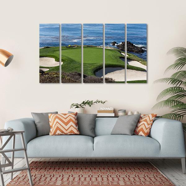 Pebble Beach Golf Link California Canvas Wall Art-5 Horizontal-Gallery Wrap-22" x 12"-Tiaracle