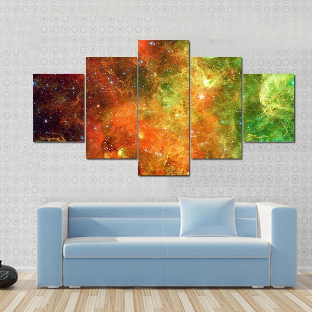 Pelican Nebula Canvas Wall Art-5 Star-Gallery Wrap-62" x 32"-Tiaracle