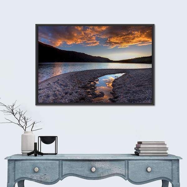 Pend Oreille Lake Canvas Wall Art-1 Piece-Floating Frame-24" x 16"-Tiaracle