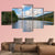 Pentwyn Reservoir Canvas Wall Art-4 Pop-Gallery Wrap-50" x 32"-Tiaracle