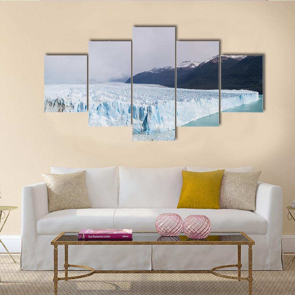 Perito Moreno Glacier Canvas Wall Art-5 Star-Gallery Wrap-62" x 32"-Tiaracle
