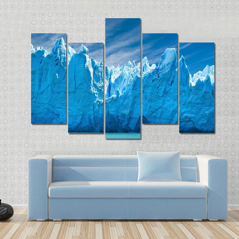 Perito Moreno Glacier Patagonia Argentina Canvas Wall Art-5 Star-Gallery Wrap-62" x 32"-Tiaracle