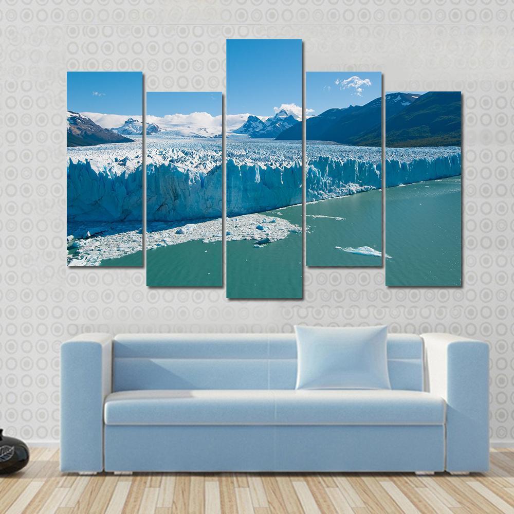 Perito Moreno Glacier Patagonia Argentina Canvas Wall Art-5 Pop-Gallery Wrap-47" x 32"-Tiaracle