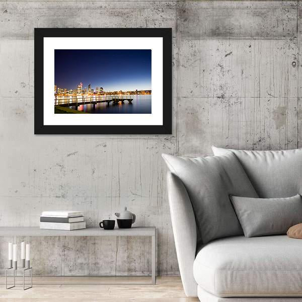 Perth City & River Canvas Wall Art-3 Horizontal-Gallery Wrap-25" x 16"-Tiaracle