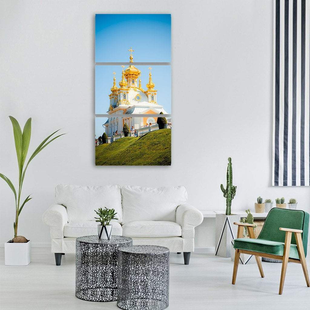 Peterhof Church In Singapore Vertical Canvas Wall Art-3 Vertical-Gallery Wrap-12" x 25"-Tiaracle