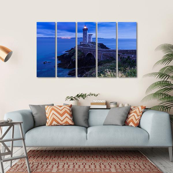 Petit Minou Lighthouse In France Canvas Wall Art-5 Horizontal-Gallery Wrap-22" x 12"-Tiaracle