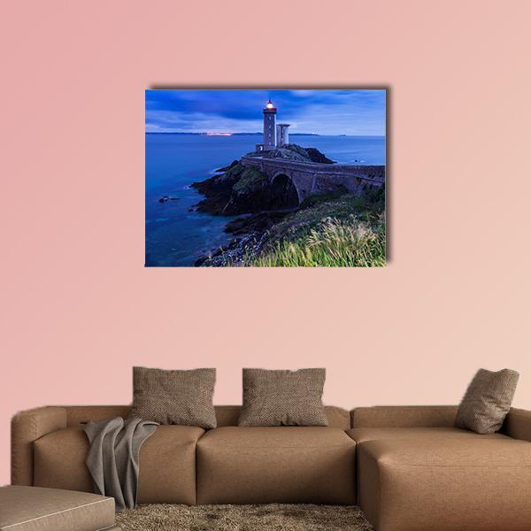 Petit Minou Lighthouse In France Canvas Wall Art-1 Piece-Gallery Wrap-48" x 32"-Tiaracle