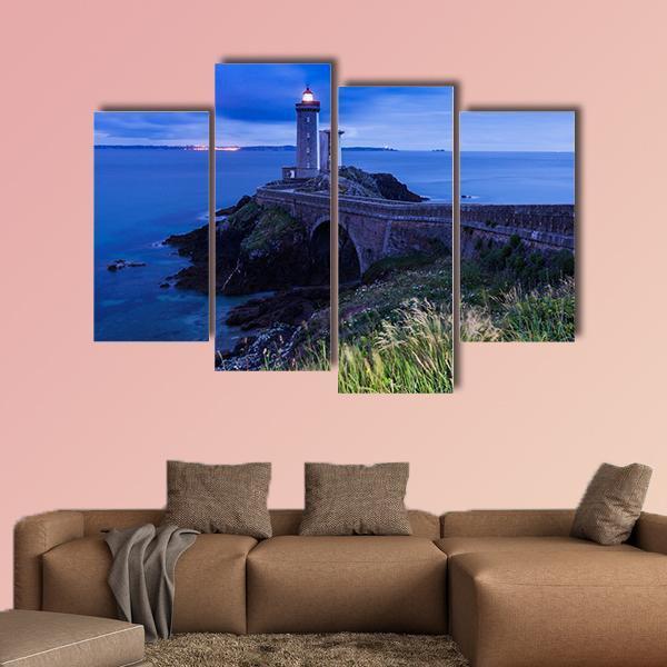 Petit Minou Lighthouse In France Canvas Wall Art-4 Pop-Gallery Wrap-50" x 32"-Tiaracle